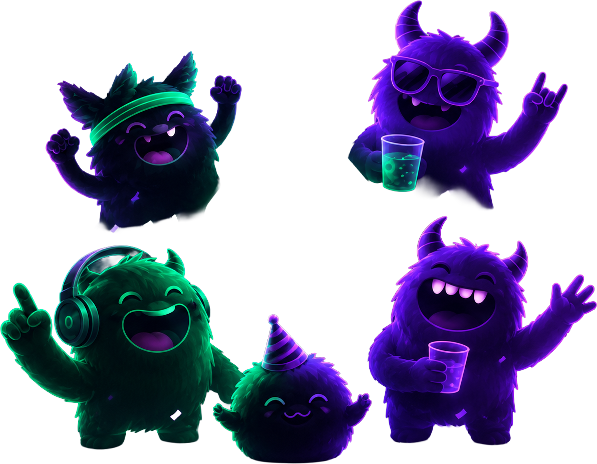 PartyBeast party monster illustration